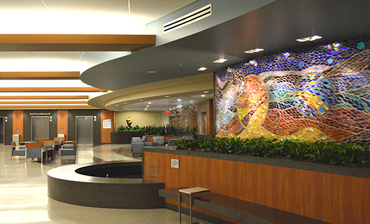 St Joseph Mercy Oakland South Patient Tower Lobby 2-533x324