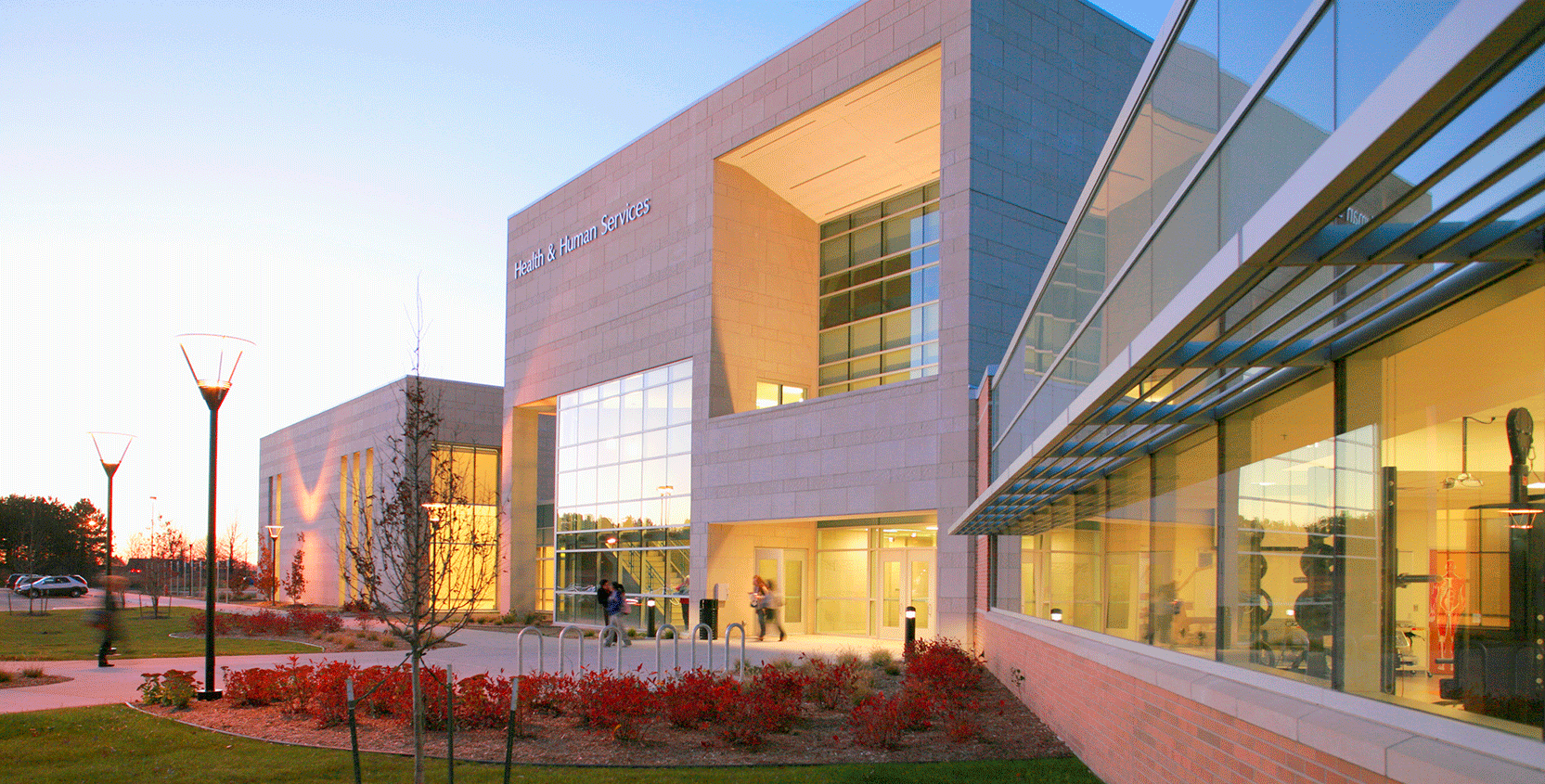 SVSU-CHHS-Exterior-Dusk-6