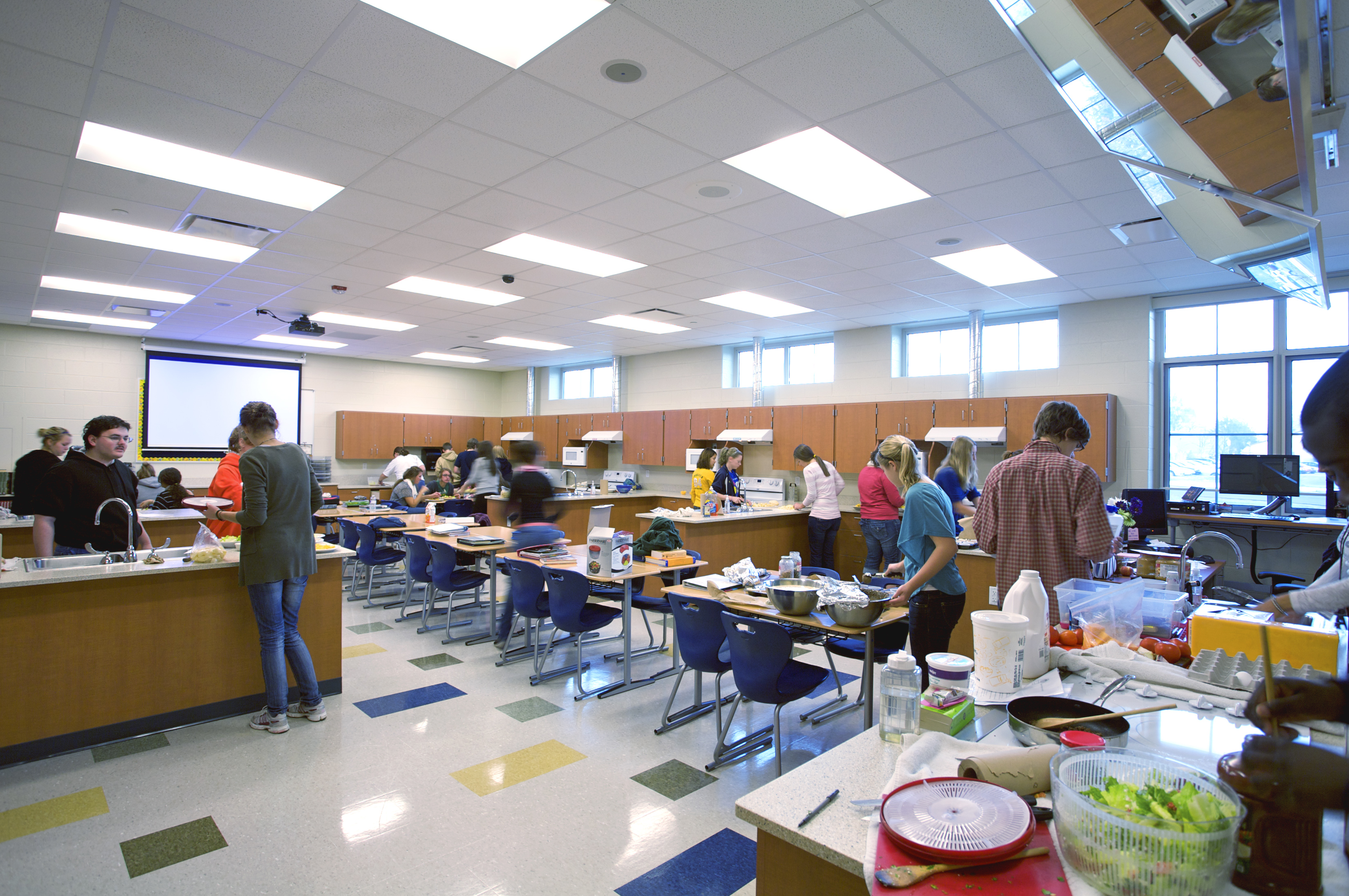 Portage Central HS Home Ec Classroom