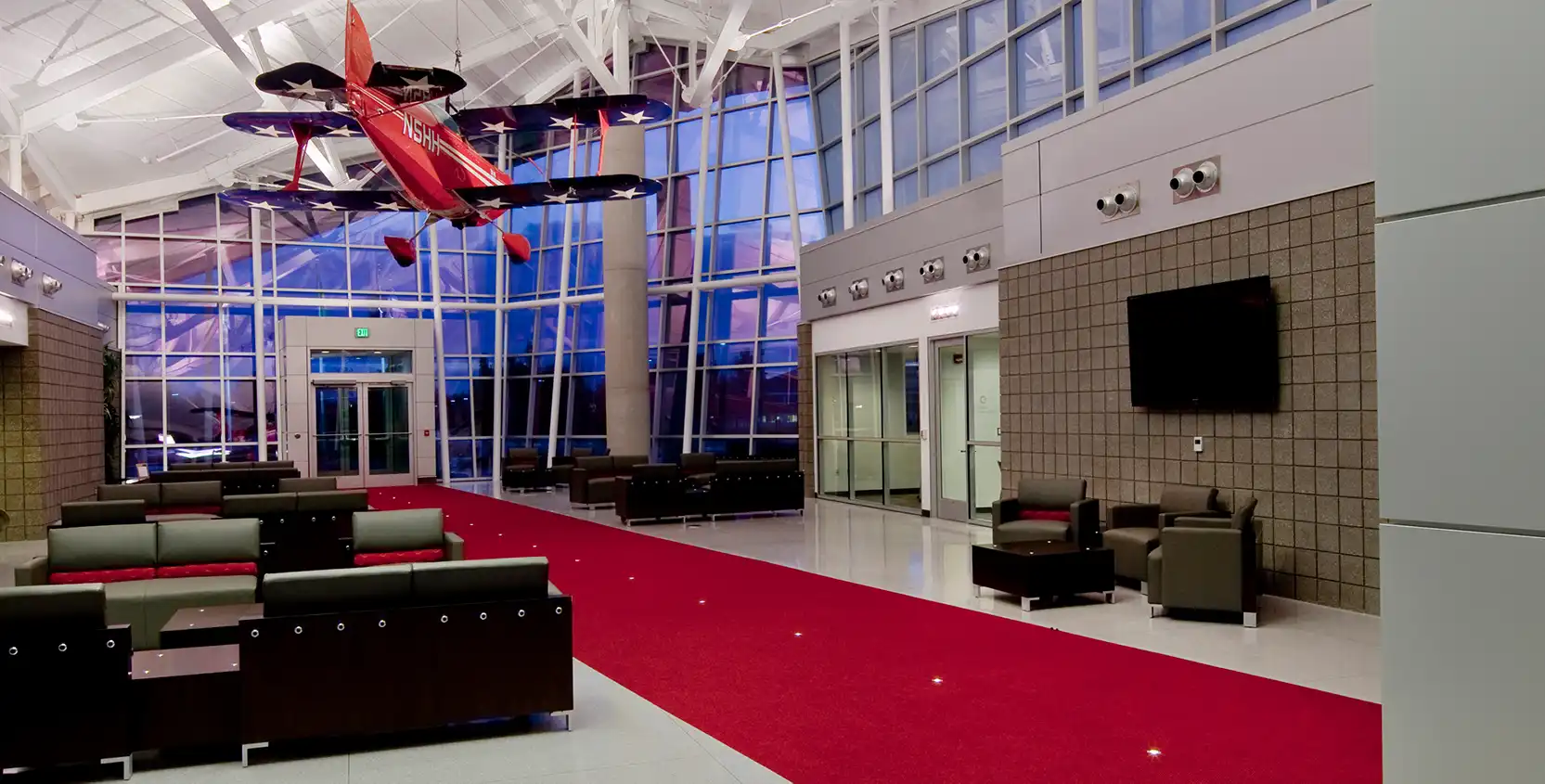 Oakland County International Airport New Terminal and Offices Interior 1665x845