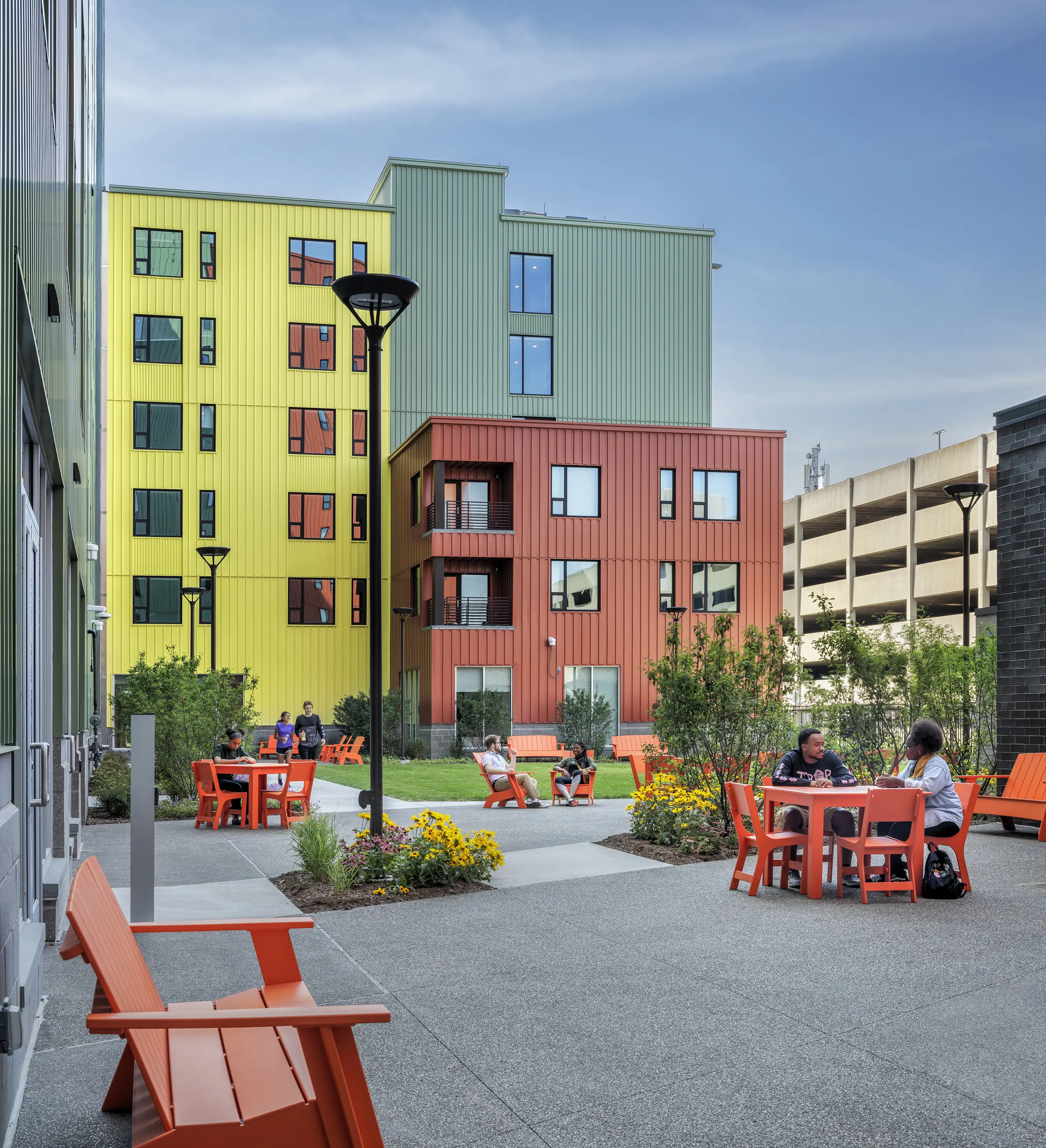 WSU Anthony Wayne Drive Apartment Complex Outdoor Seating